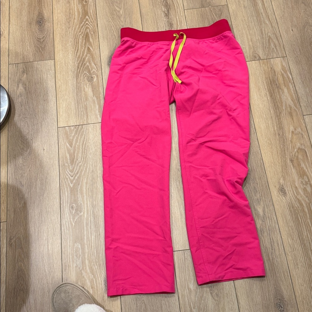 Figs Scrub Pants Shocking Pink size L - Picture 3 of 6